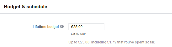 Facebook Ad Budget